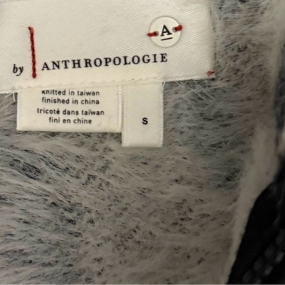 Anthropologie Cindy Eyelash Women Quarter Zip Brushed Knit Zebra Cozy Sweater S - Picture 9 of 9